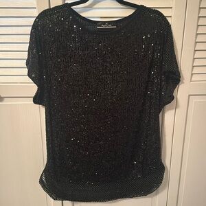 Sequin Black Top